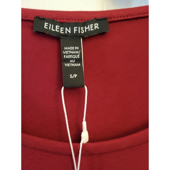 Eileen Fisher Deep Claret Midi Dress size Small, NWT - Picture 6 of 7
